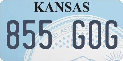 KS license plate 855GOG