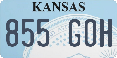 KS license plate 855GOH