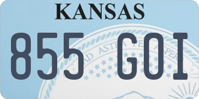 KS license plate 855GOI