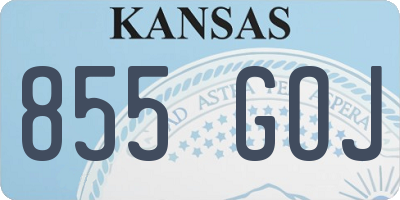 KS license plate 855GOJ