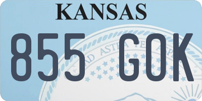 KS license plate 855GOK