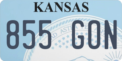 KS license plate 855GON