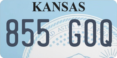 KS license plate 855GOQ