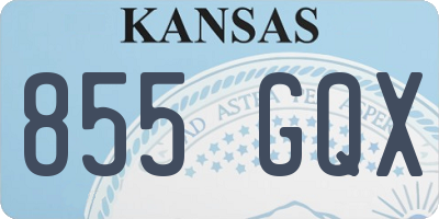 KS license plate 855GQX