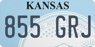 KS license plate 855GRJ