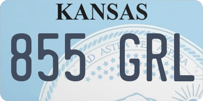 KS license plate 855GRL