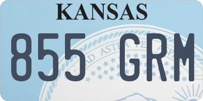KS license plate 855GRM