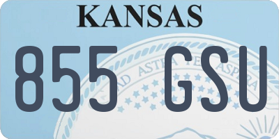 KS license plate 855GSU