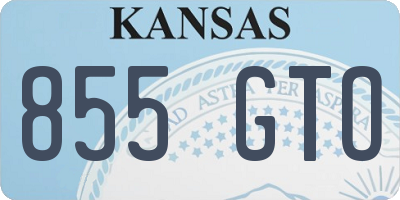 KS license plate 855GTO