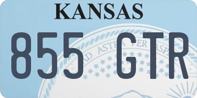 KS license plate 855GTR