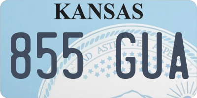 KS license plate 855GUA