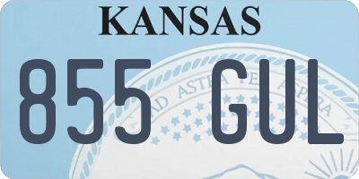 KS license plate 855GUL