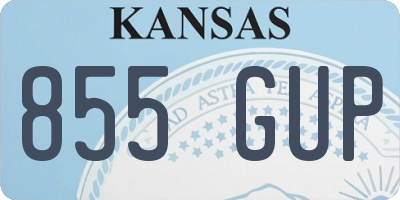 KS license plate 855GUP