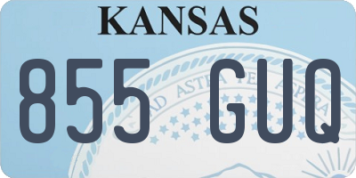 KS license plate 855GUQ