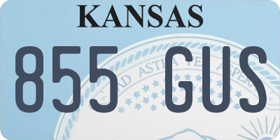KS license plate 855GUS