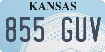 KS license plate 855GUV