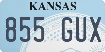 KS license plate 855GUX