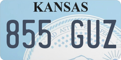 KS license plate 855GUZ