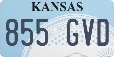 KS license plate 855GVD