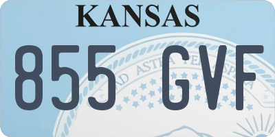 KS license plate 855GVF
