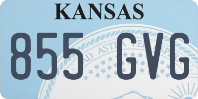 KS license plate 855GVG