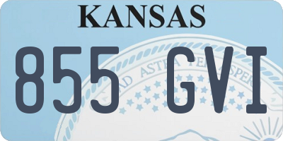 KS license plate 855GVI