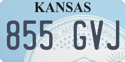 KS license plate 855GVJ