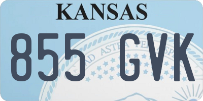 KS license plate 855GVK