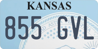 KS license plate 855GVL