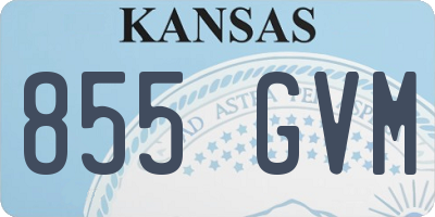 KS license plate 855GVM