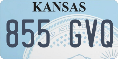 KS license plate 855GVQ