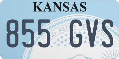 KS license plate 855GVS