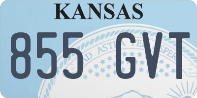 KS license plate 855GVT