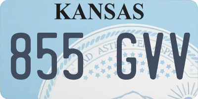 KS license plate 855GVV