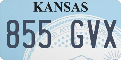 KS license plate 855GVX