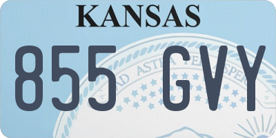KS license plate 855GVY