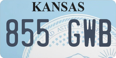 KS license plate 855GWB