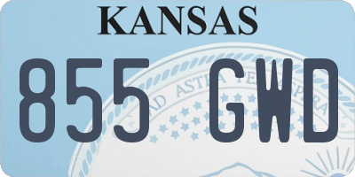KS license plate 855GWD