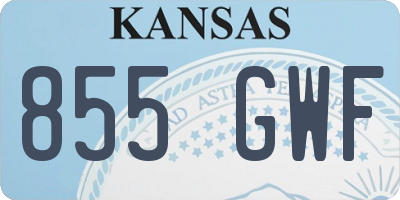 KS license plate 855GWF