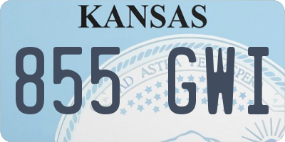 KS license plate 855GWI