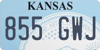 KS license plate 855GWJ