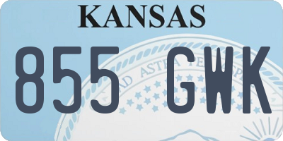 KS license plate 855GWK