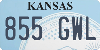 KS license plate 855GWL