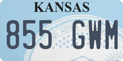 KS license plate 855GWM