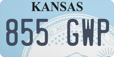 KS license plate 855GWP