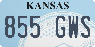 KS license plate 855GWS