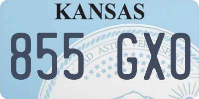 KS license plate 855GXO