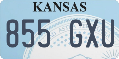KS license plate 855GXU