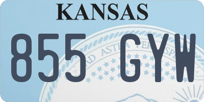 KS license plate 855GYW