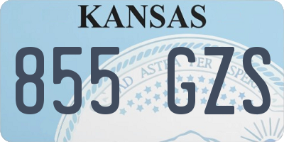 KS license plate 855GZS